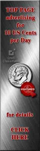 10 Cents US PER Day Top Page Featured Classified on all Qtell Classifieds Ads